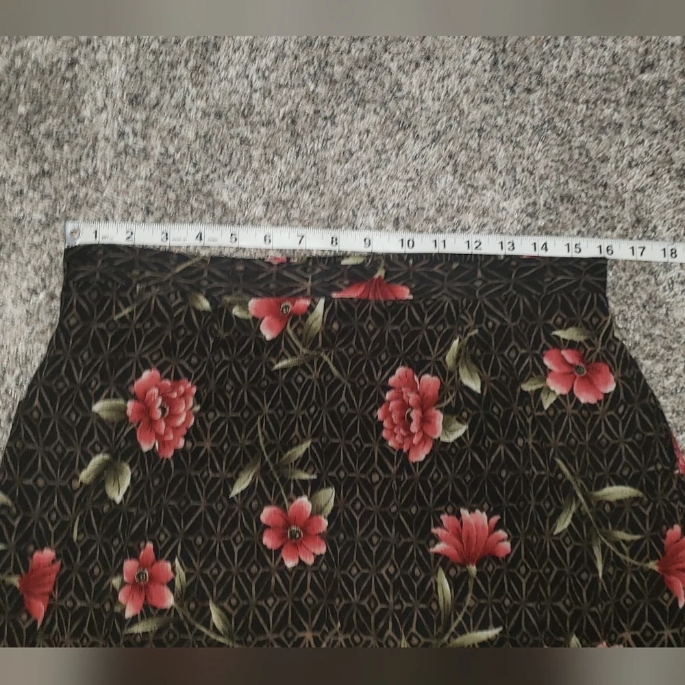 Jaclyn Smith| Floral Double Slit Midi Pencil Skirt